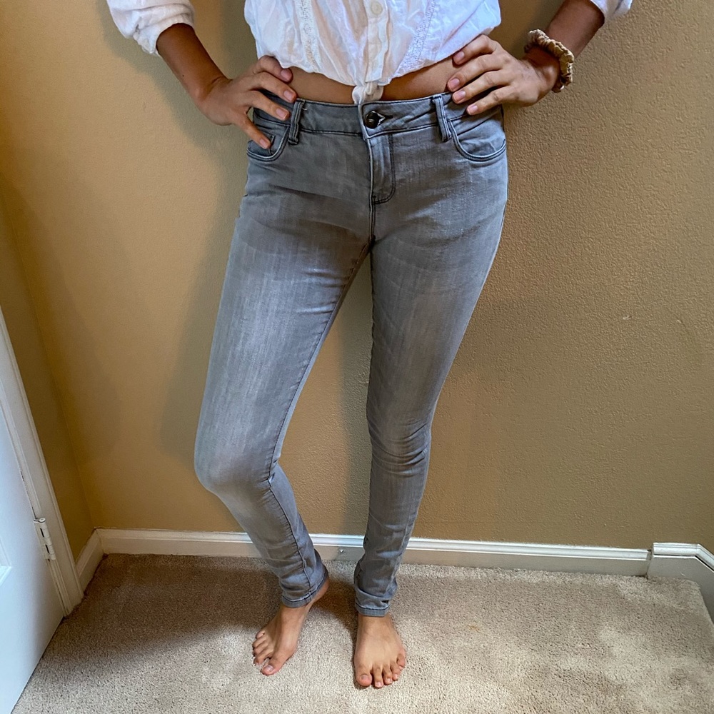 Grey denim jeans